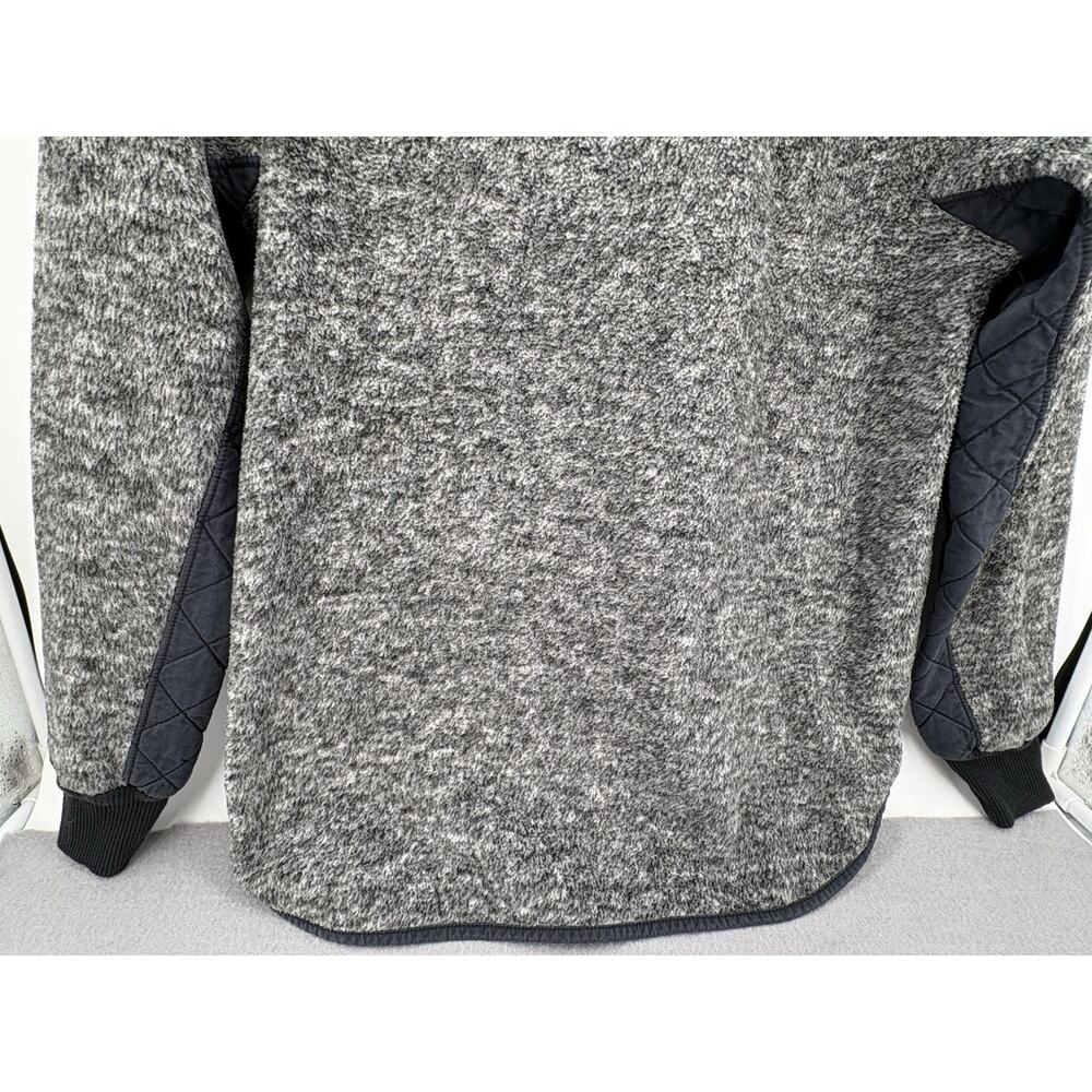Abercrombie & Fitch Jacket Womens S Heather Gray Fleece Asymmetric Snap Pullover - Picture 8 of 8